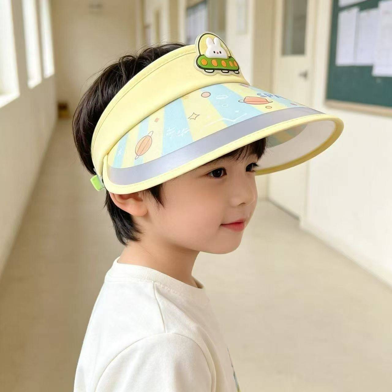 *儿童卡通带灯空顶帽，3个颜色（黄色很多其余两色很少），9
