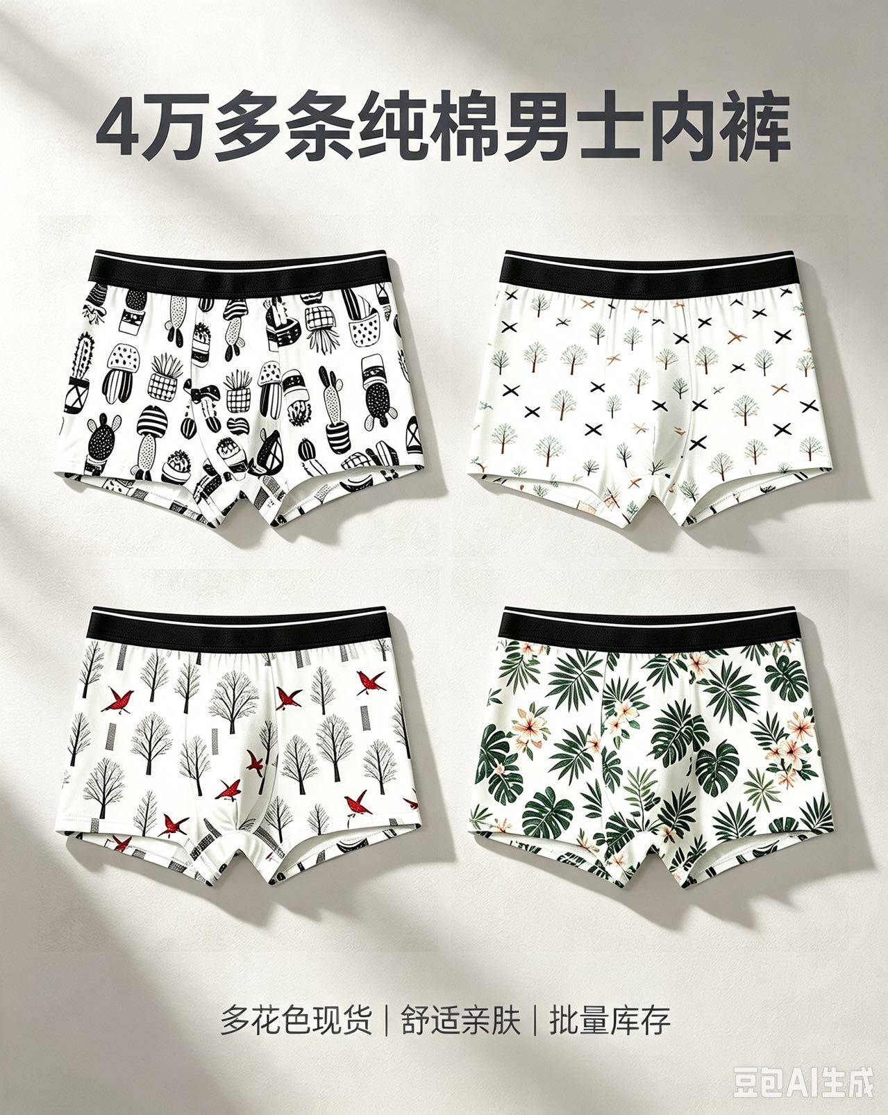 男士/青少纯棉内裤，l～4x，4万多条，便宜清