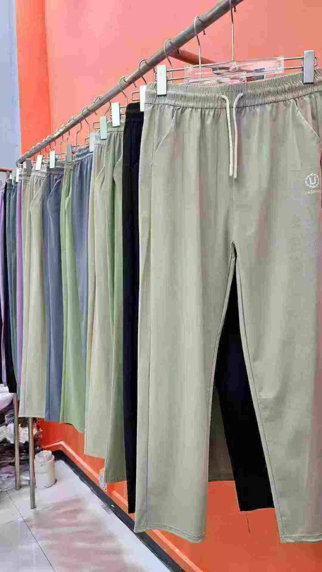 [太阳]💰14.8，xl-3xl女士锦纶冰丝直筒和束脚裤，