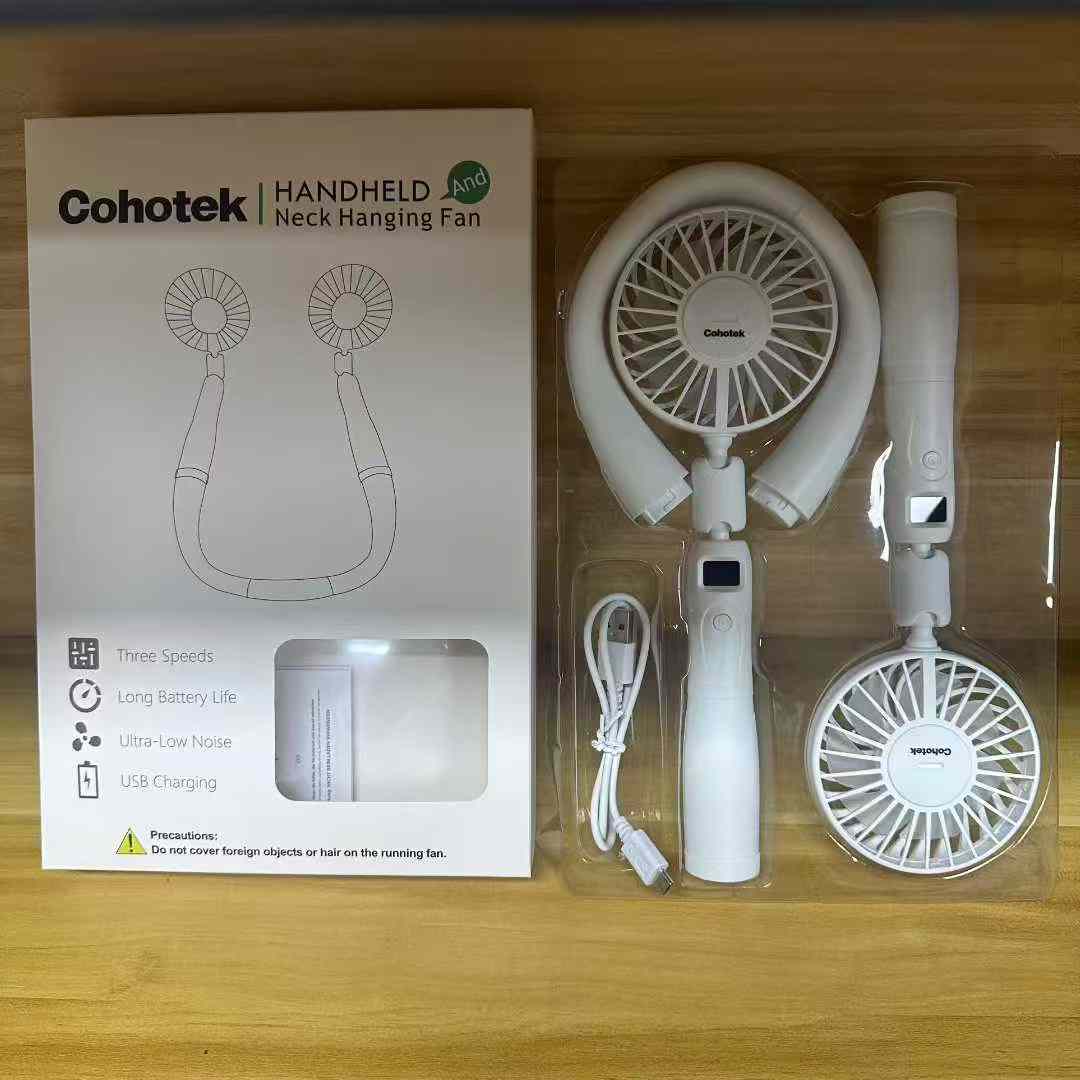 可拆卸挂脖风扇560台，产品经过全检