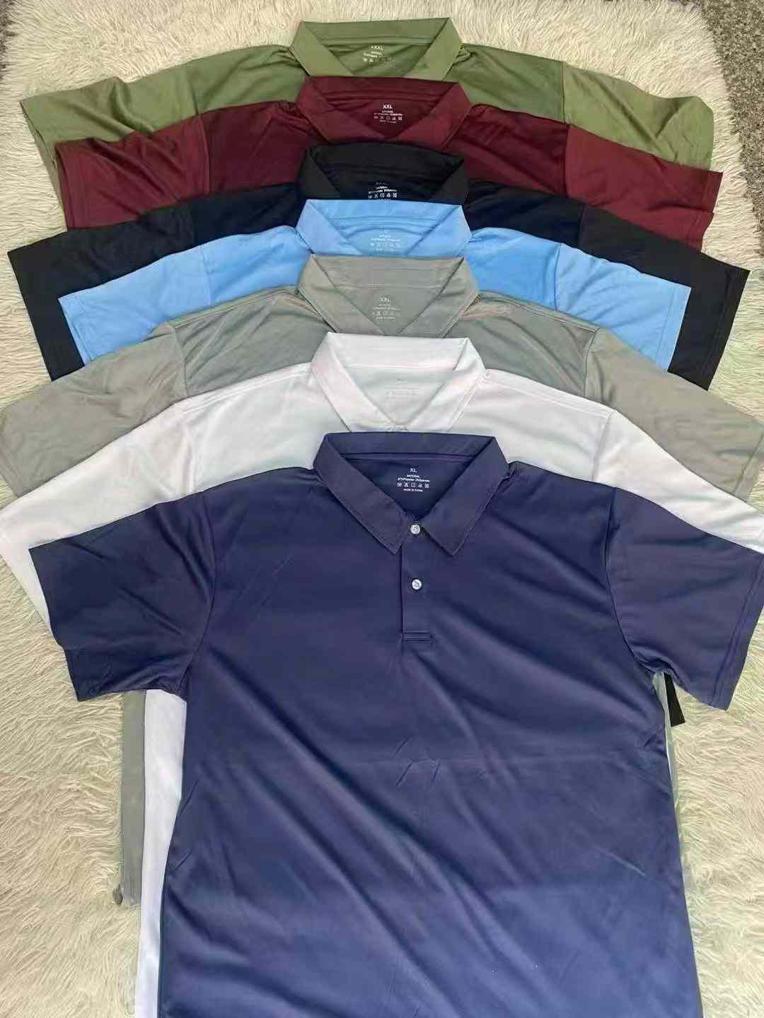男款光板翻领polo，24000件单款7色，10件一个中包，