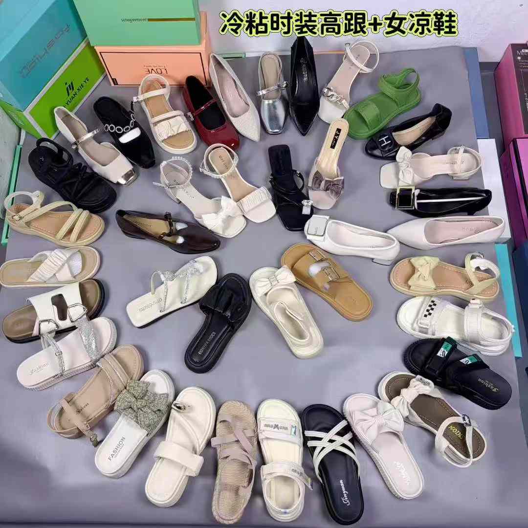 冷粘时装高跟+女凉鞋，35-40码，质量保证，3000双左右