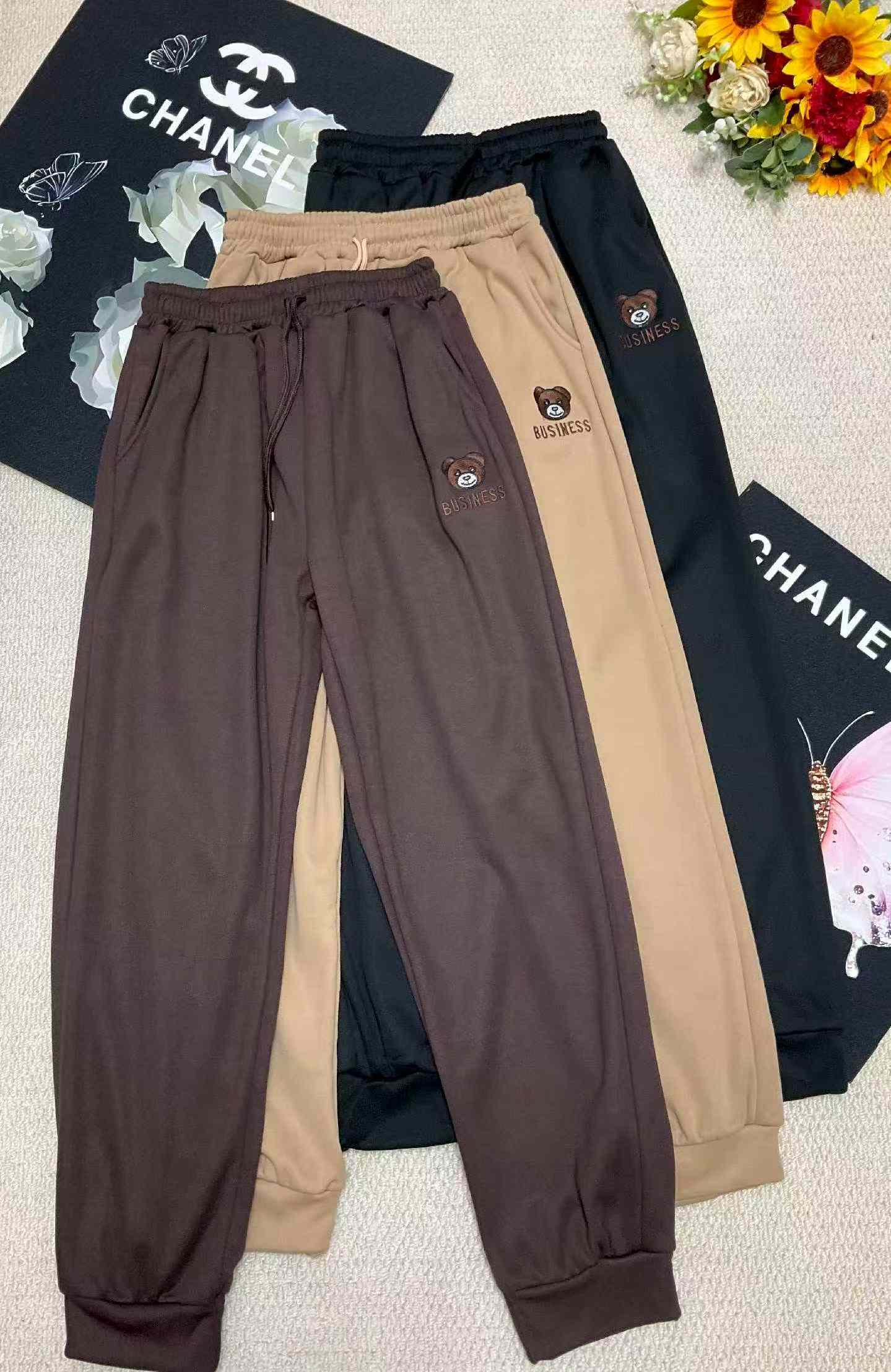 冬季新款加绒加厚网红复古美拉德色系松紧腰棉卫裤，独立包装，码