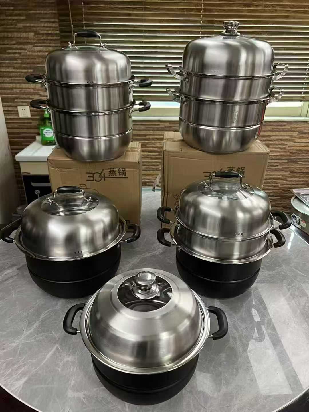 高端品牌蒸锅大部分是304不锈钢高端货按吨处理懂货的速度迟了