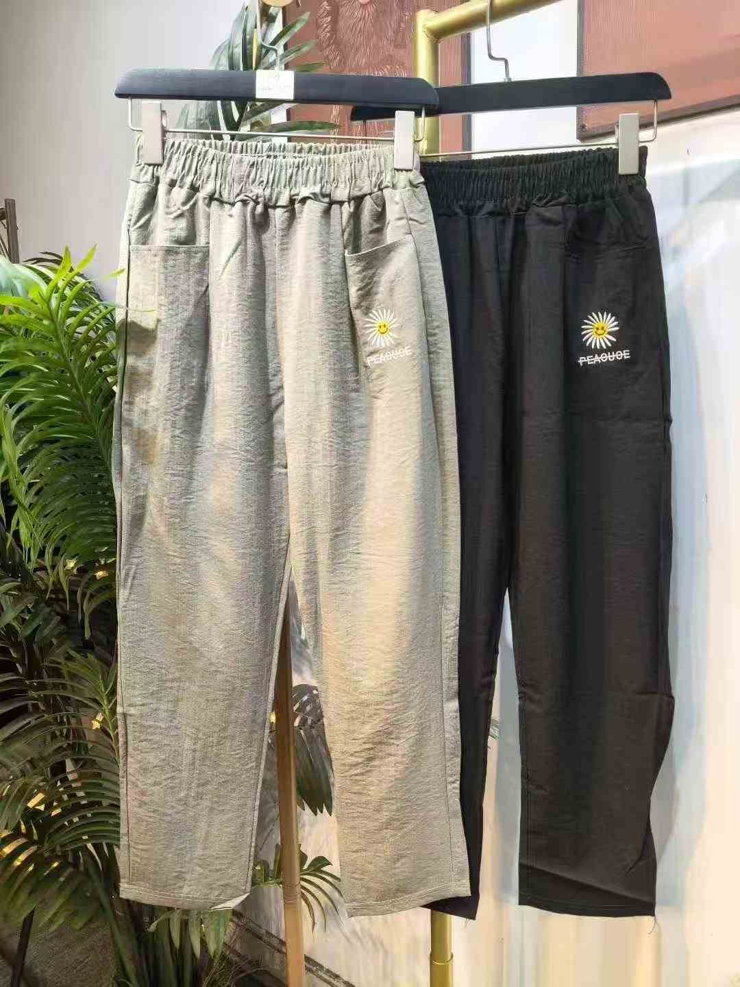全清6.8💰，🍑143件春夏季爽感麻料刺绣休闲长裤单款两