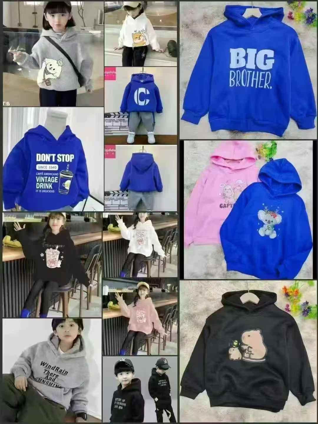 🍊1050件童装连帽卫衣童装110一160码数有包装。5.