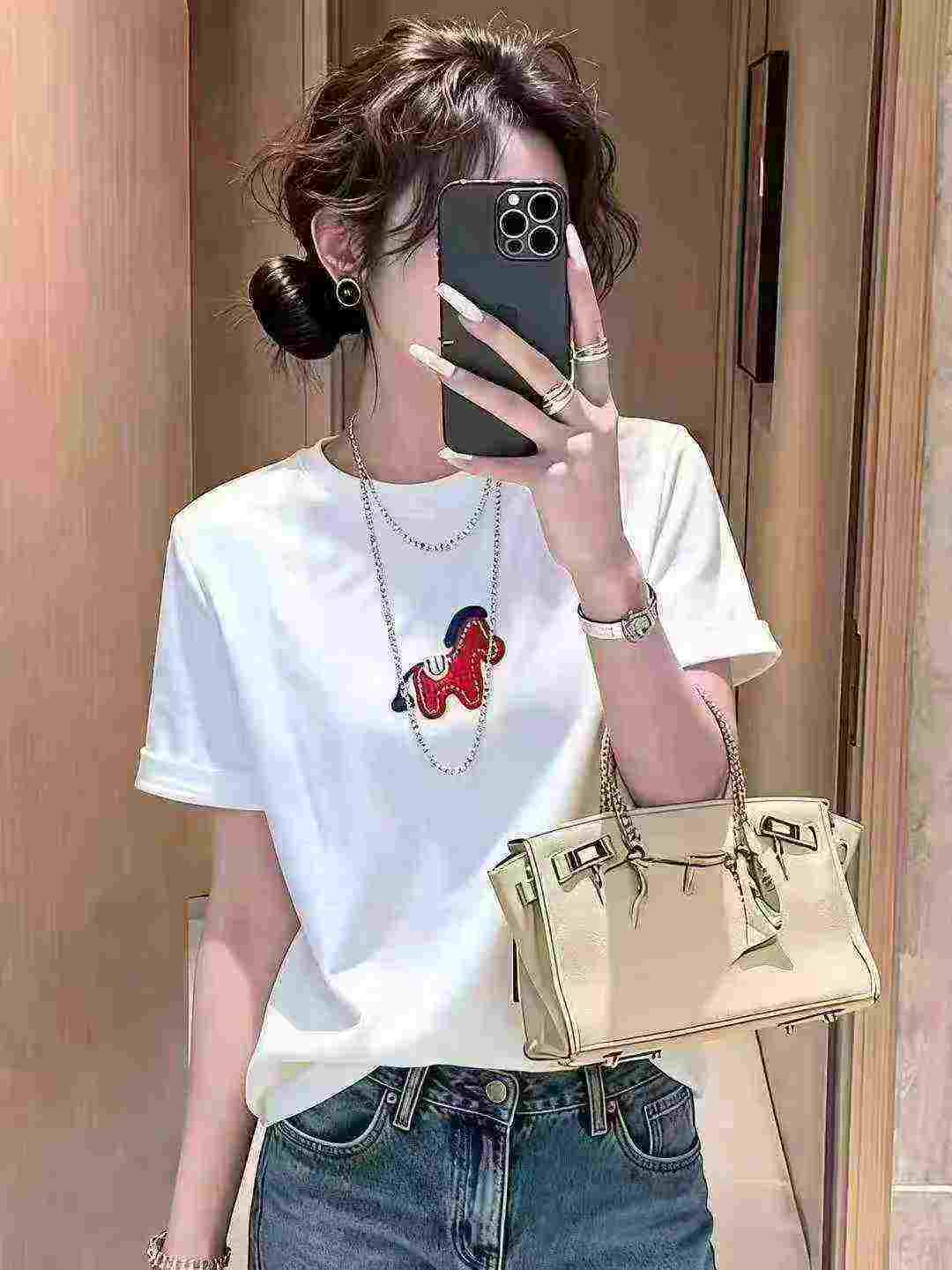 ☕️5万件纯棉男女白色短袖t恤，200件起💰，✅180克基