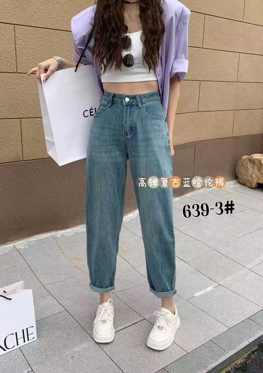 时尚弹力老爹裤474pcs，s-2xl