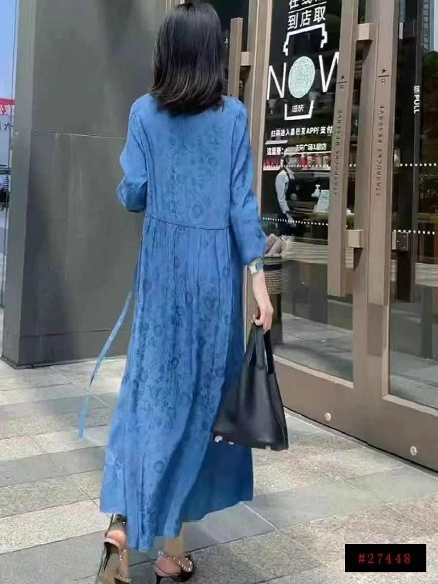 [太阳]6.8元清秋装长袖印花连衣裙1-4380件左右@_@