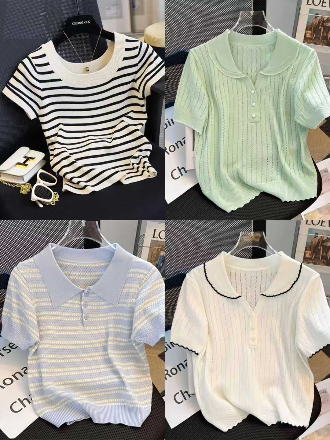 春夏季针织衫短袖几元便宜批发