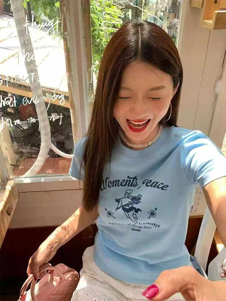 重磅辣妹纯棉t恤，8.8清，广州档口回收5000件2025年