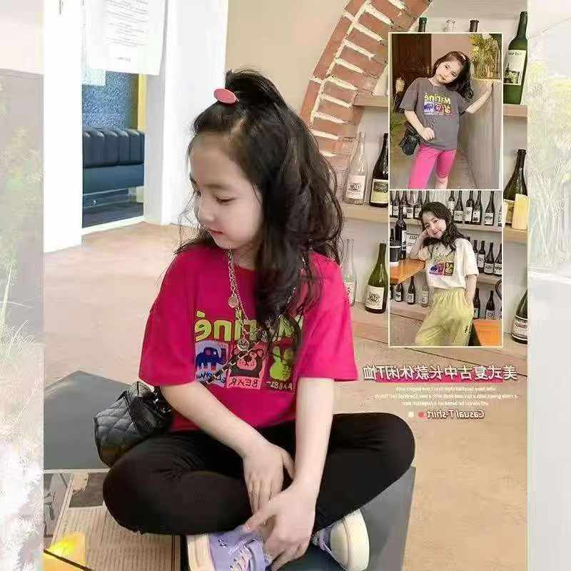 中大童短袖t恤9200件，​独立包装有吊牌后颈包边包条到肩，