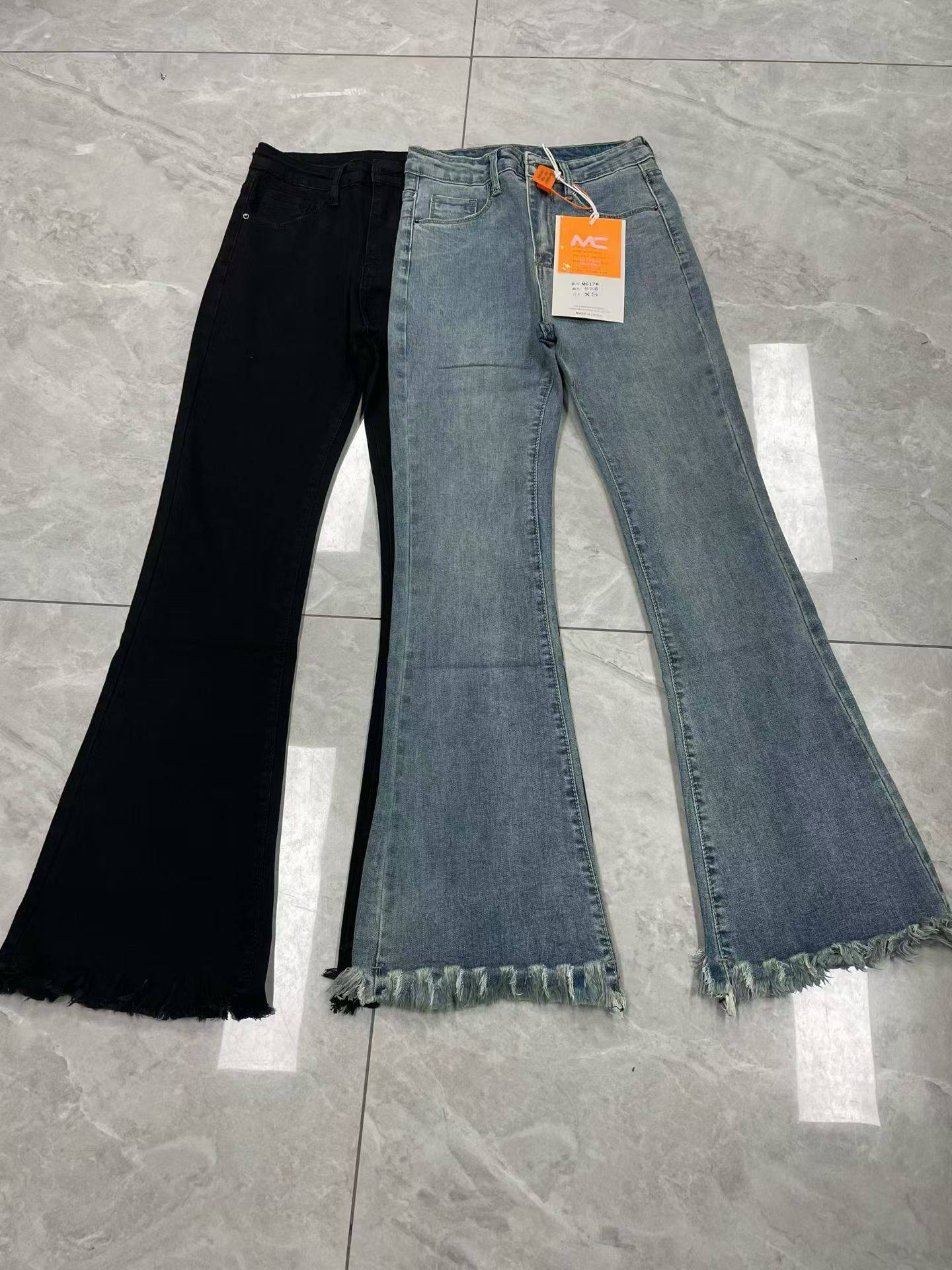 1280件弹力喇叭裤，xs-xl,长裤、