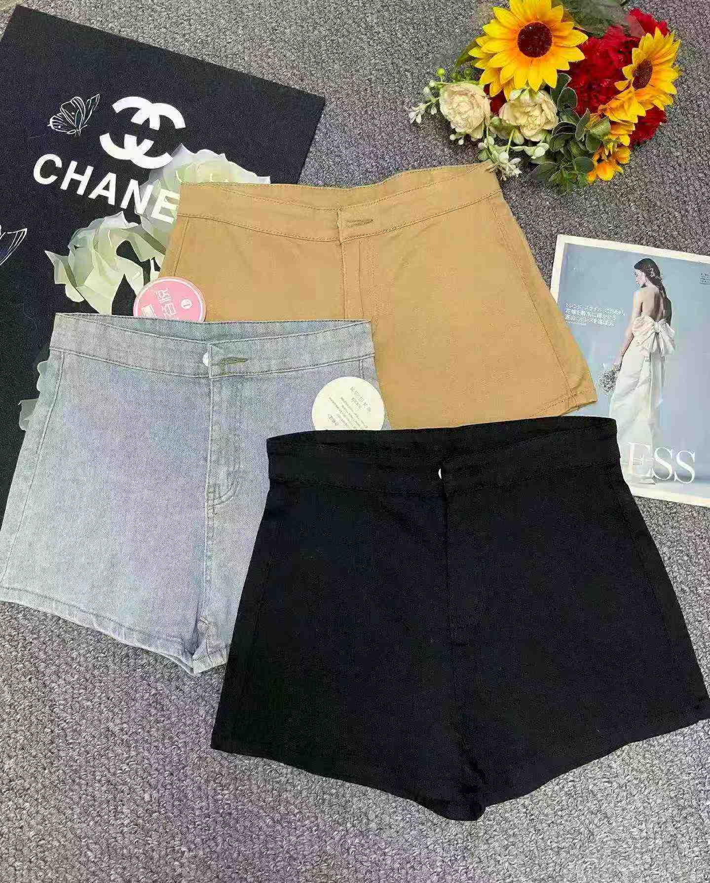 夏季新款高腰辣妹性感弹力显瘦洗水棉牛仔短裤，独立包装带吊牌，