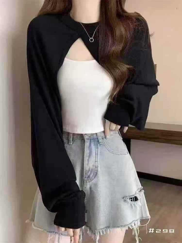 680套左右春秋新品小香风高级感时尚搭配甜酷辣妹针织毛衣+针