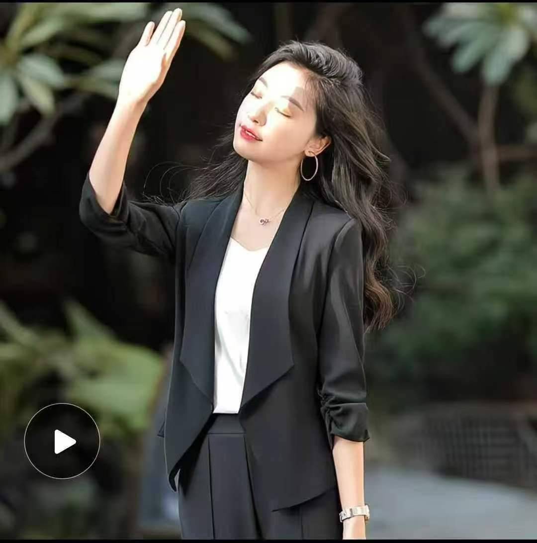 3️⃣女士夏季时尚气质开衫薄款小西装外套1363件，码数m-