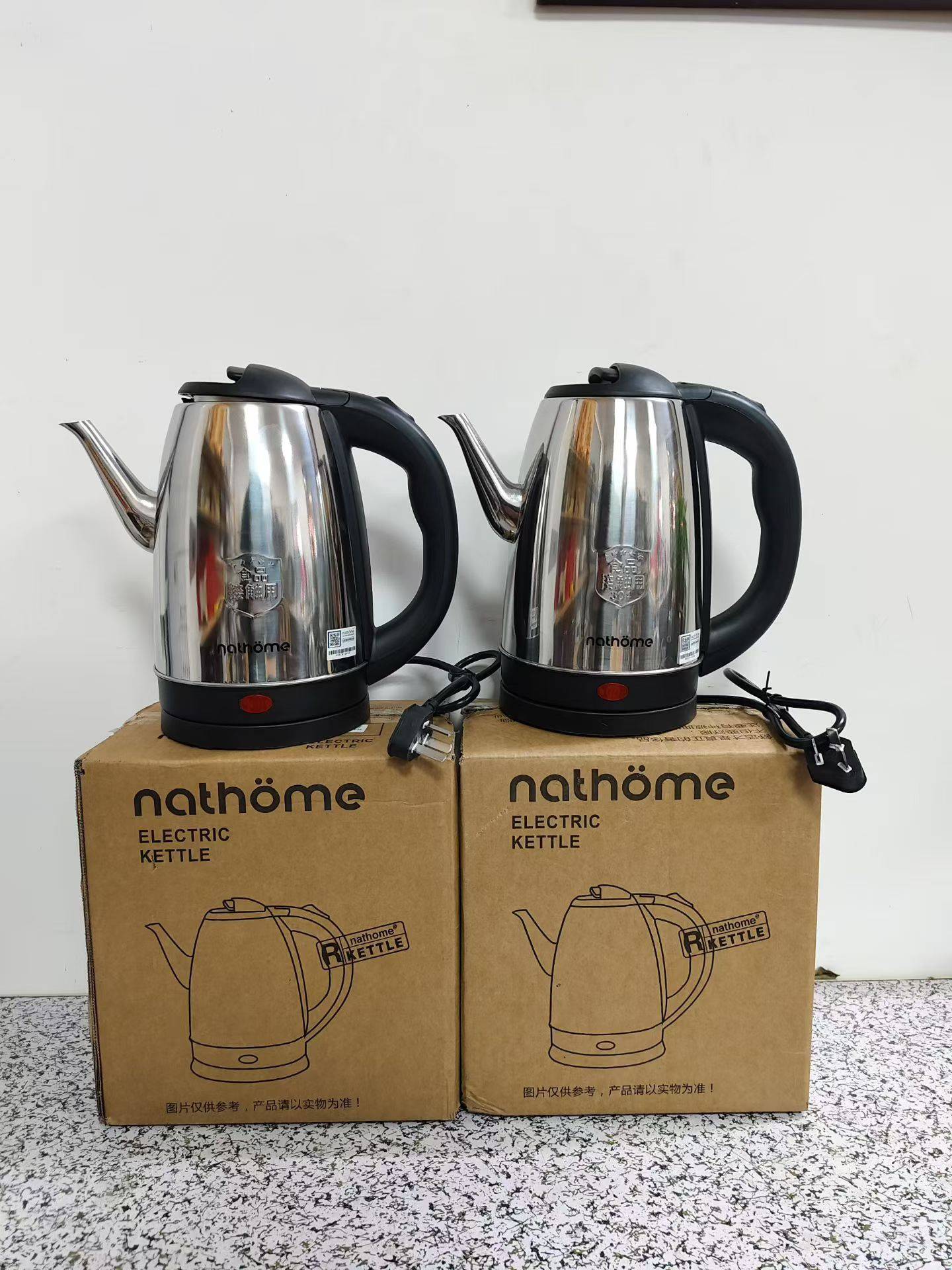 北欧品牌2升电热水壶304不锈钢材质1500台