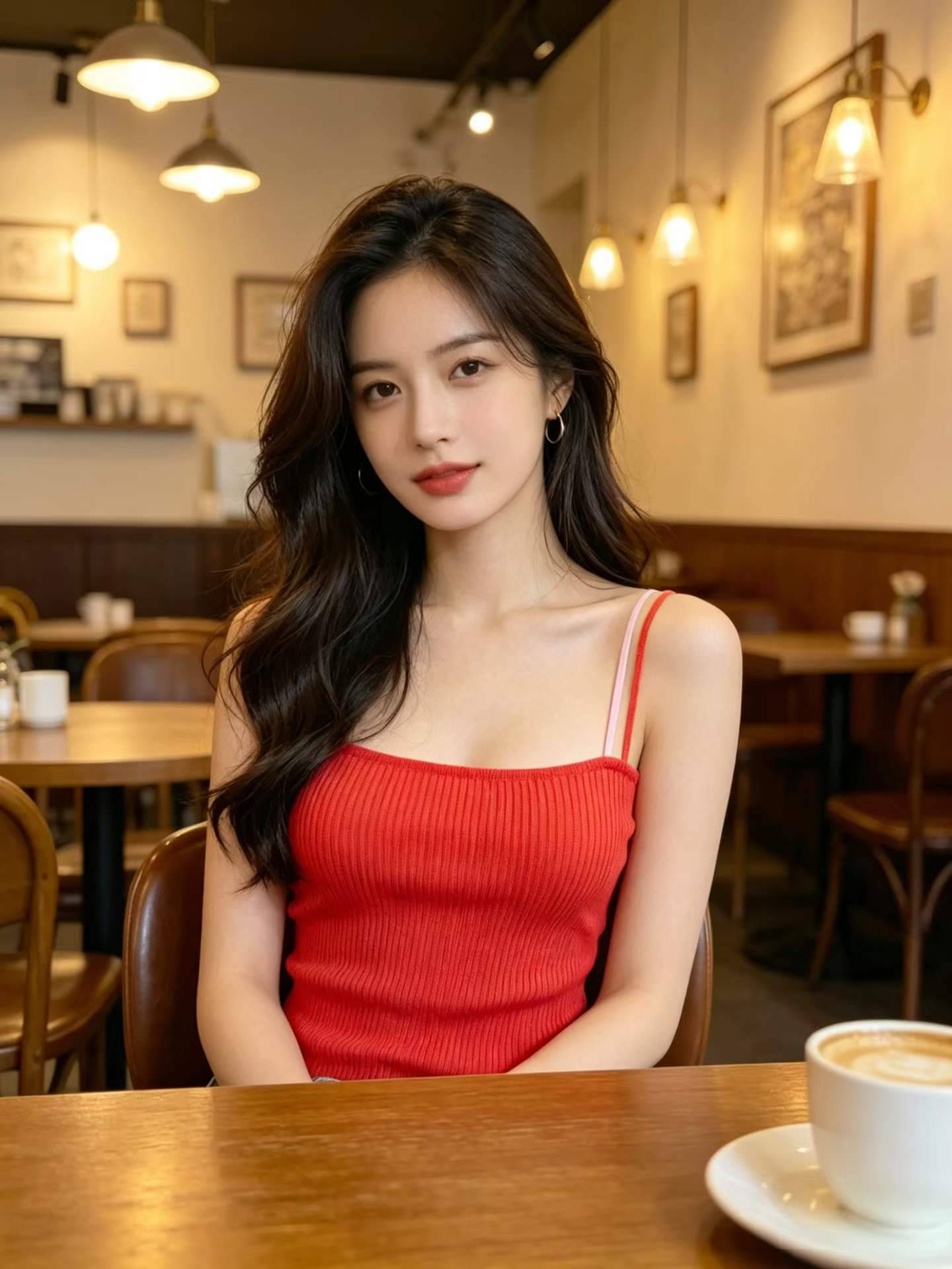 美式新款针织双肩带小吊带背心女内搭打底冰丝遮副乳修身无袖上衣