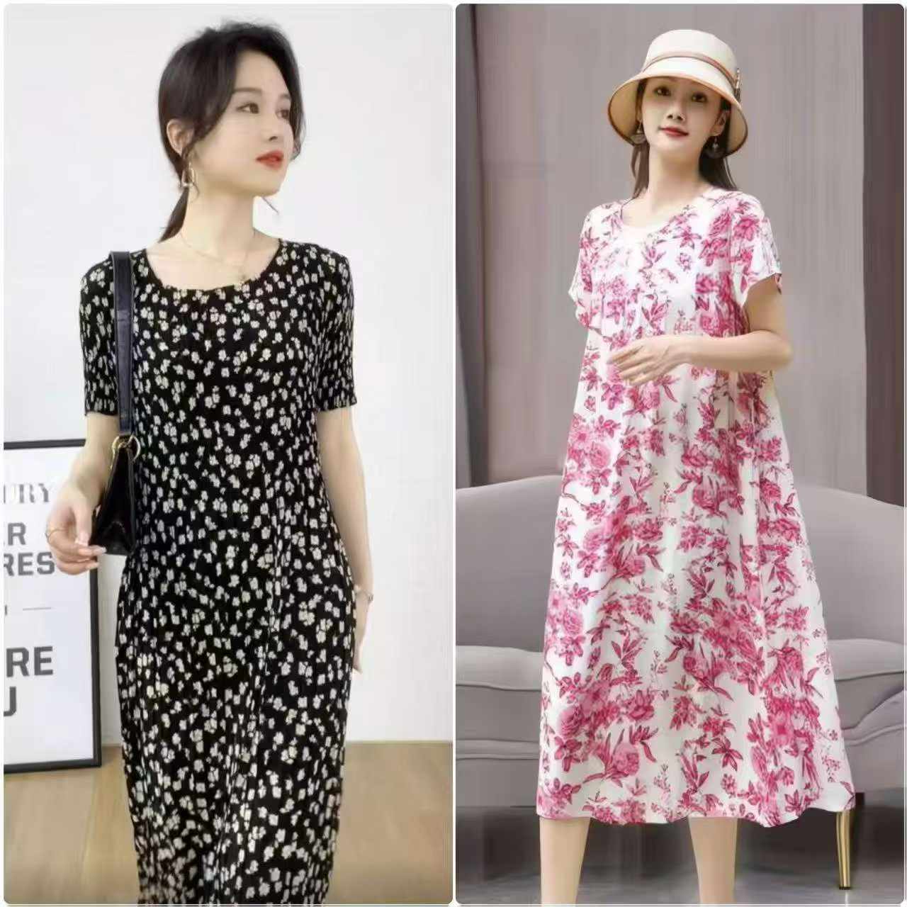 5.9清，电商仓回收7000件淑女碎花气质夏季爆款连衣裙系列