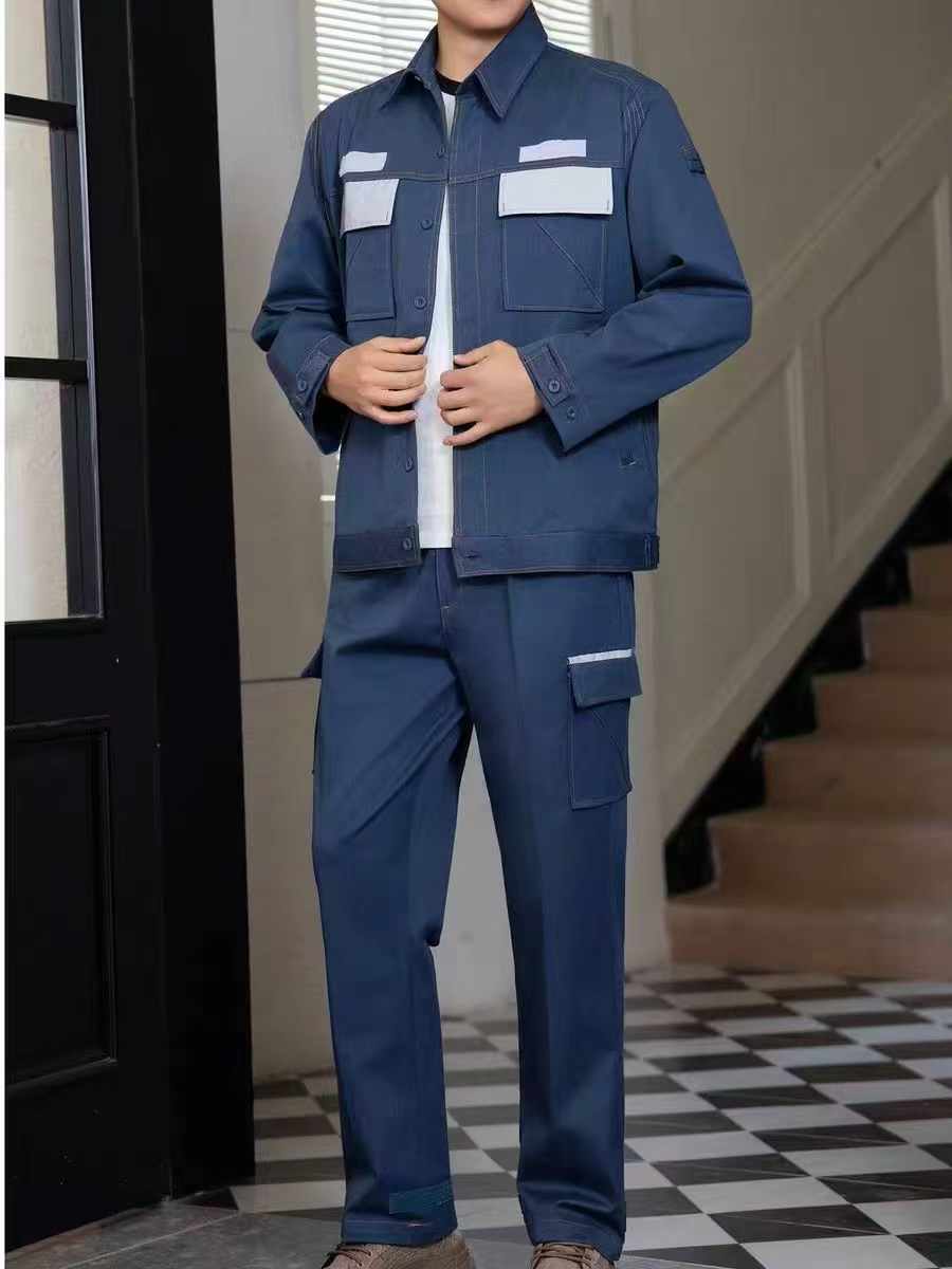 牛仔工作服。8000套。男女同款。颜色尺码齐全。需要联系。