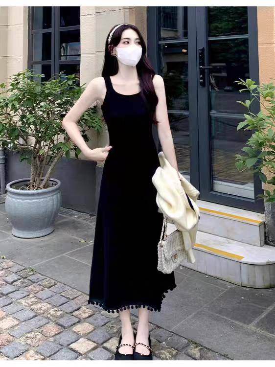 针织连衣裙，宽松大码背心裙系带150件