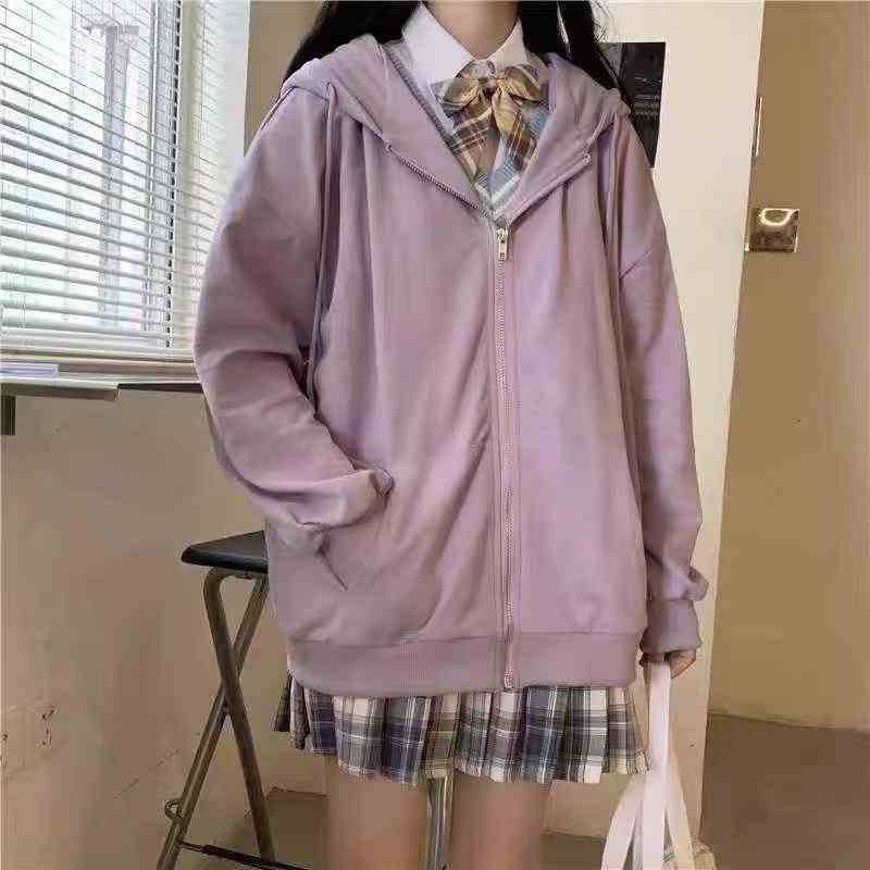 🎣150件女士连帽开衫拉链外套，码段m~2xl，两款5个色