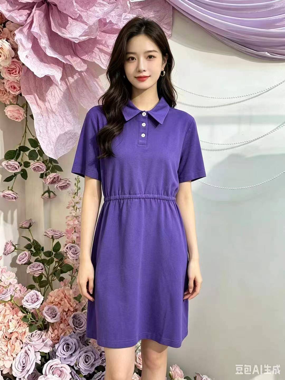 女装夏日连衣裙[太阳]7.8元，1000件，简约收腰polo