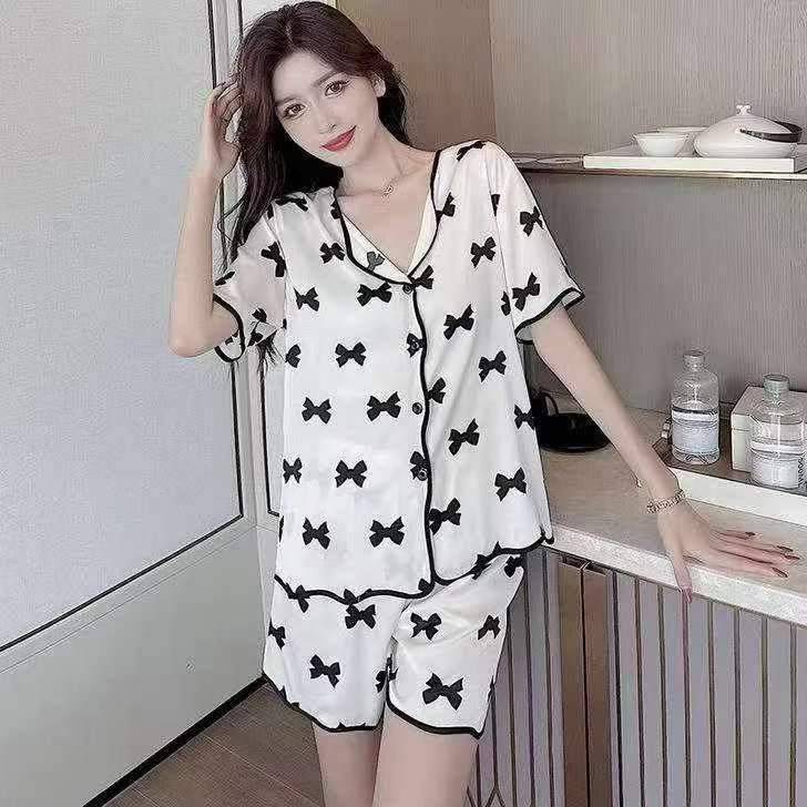 仿真丝睡衣女套装，休闲家居服时尚套装1200套，m码到4xl