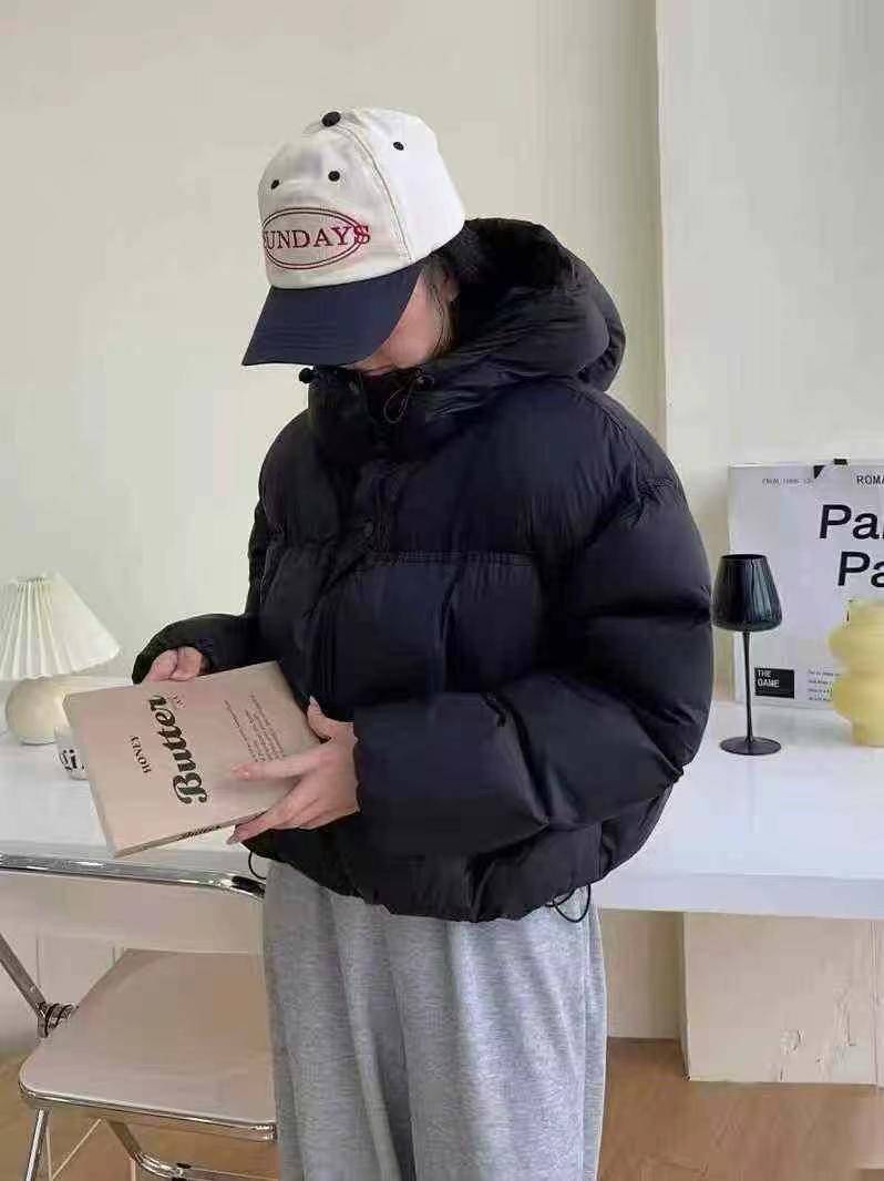 全清16.88，200件高级感连帽羽绒棉服女冬季加厚保暖面包