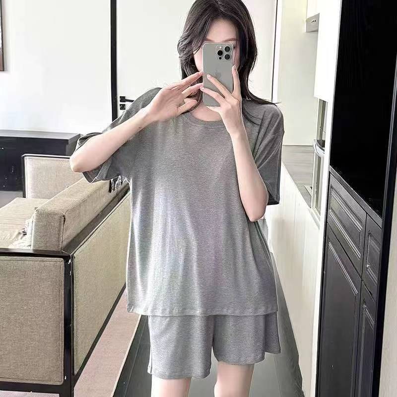 6.8清，电商仓回收294套外贸黑灰女士时尚休闲简约居家套装