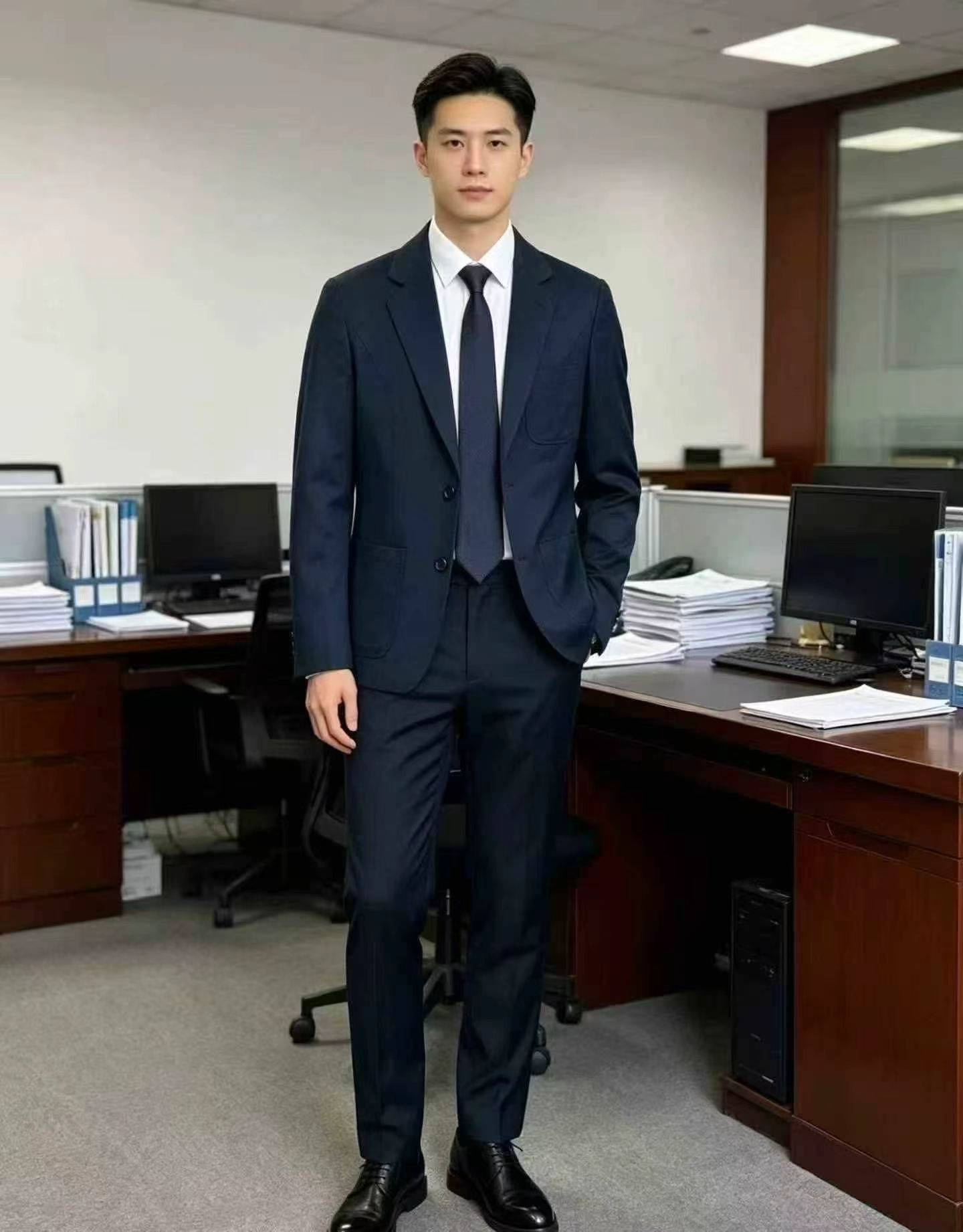 🌈3500件，男女同款春秋新款职业蓝色西装，洋气休闲百搭，
