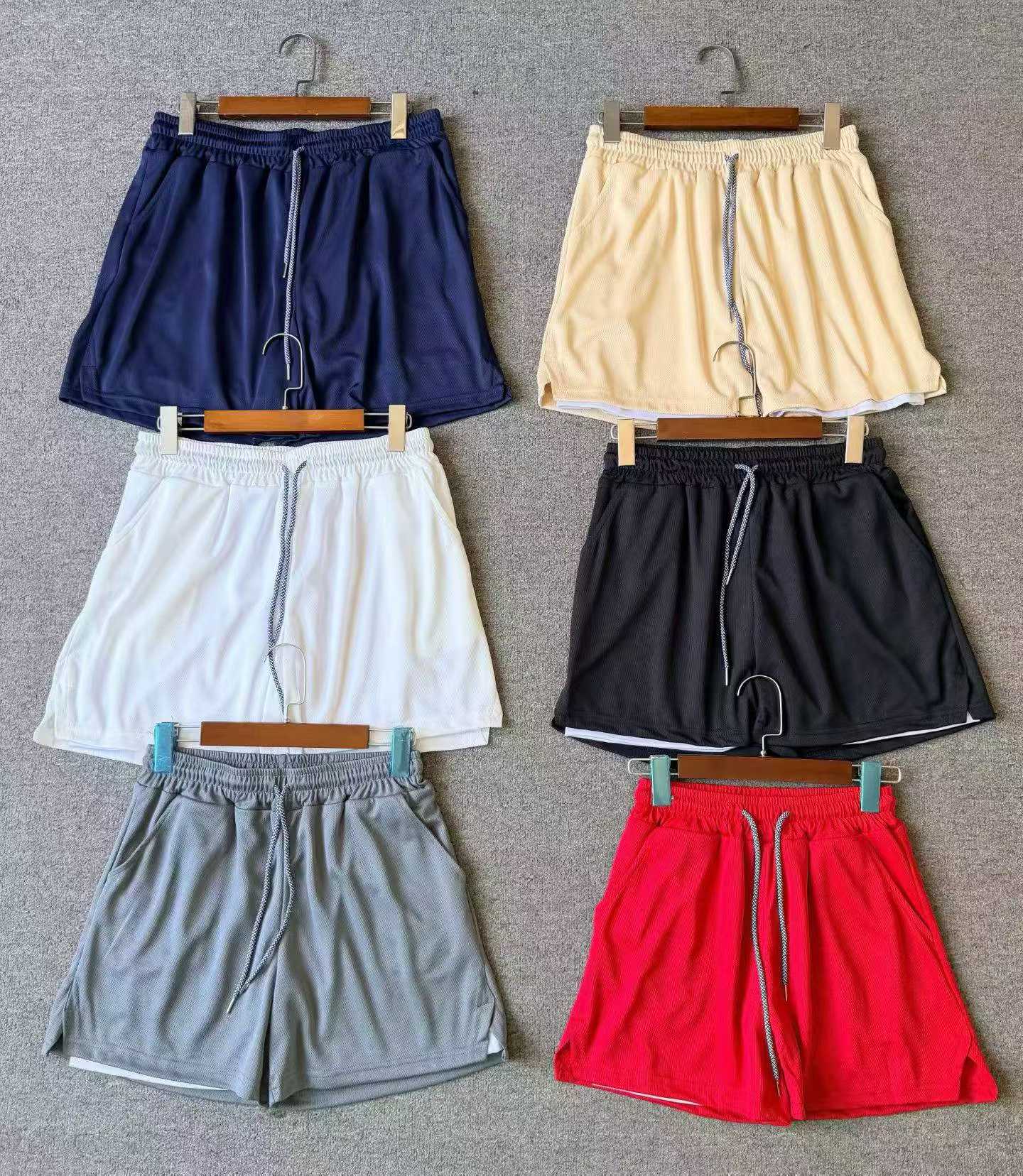 48000条，男士运动双层短裤，一款6色，s~3xl，全清7