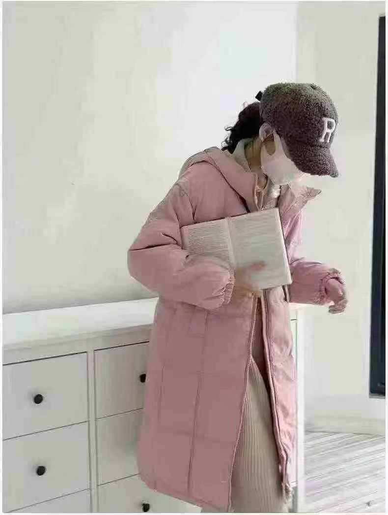 新款冬季袄外套加厚过膝韩系羽绒棉服衣女中长款，破卡面料质量好