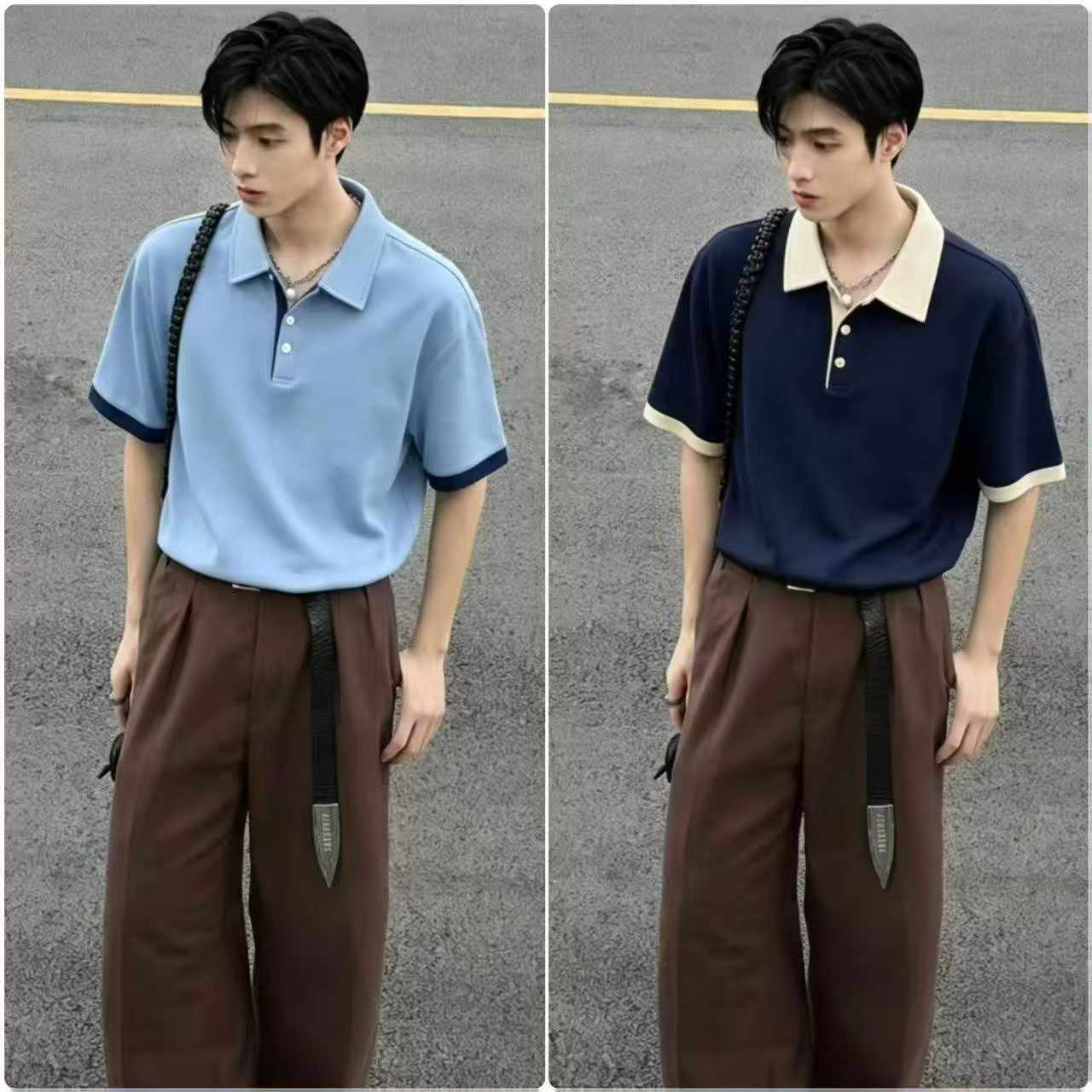 7.9清，工厂回收452件商务男士休闲翻领polo衫短袖，码