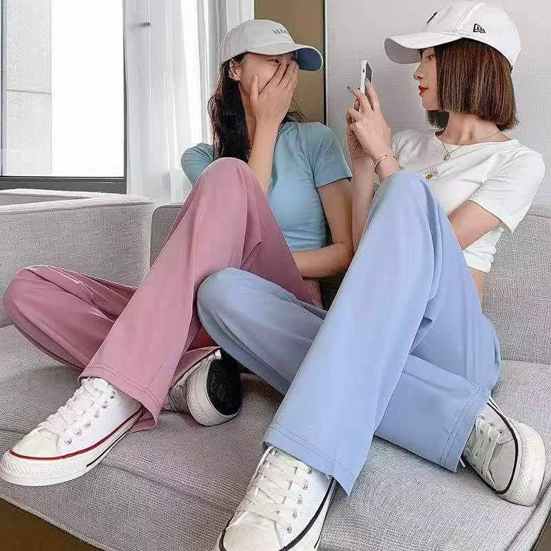 3⃣女夏季薄款高腰垂感百搭显瘦凉凉裤子直筒阔腿裤1000件，