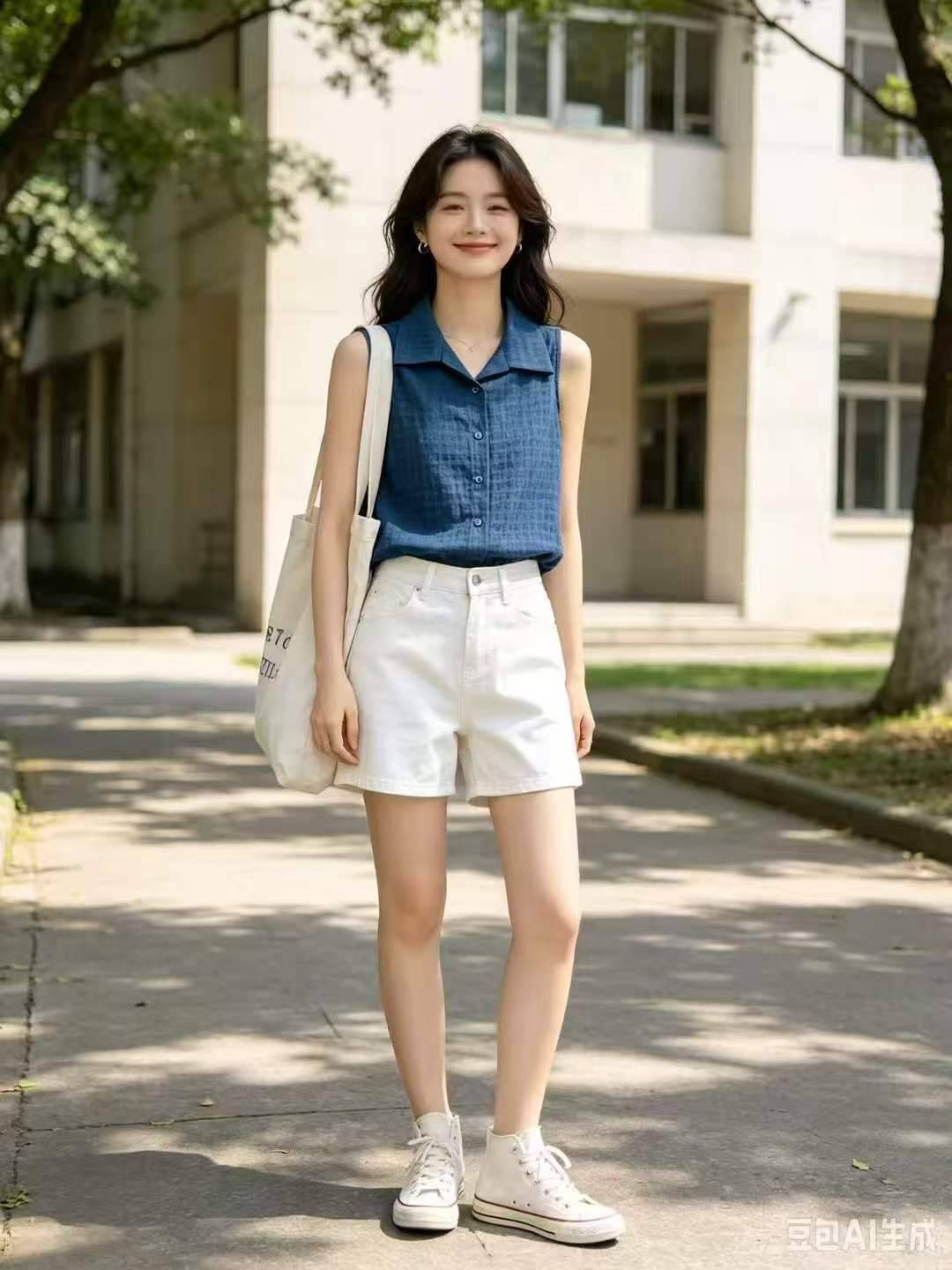 92件三色泡泡格无袖衬衣简约松弛感外穿内搭显瘦上衣，做工质量