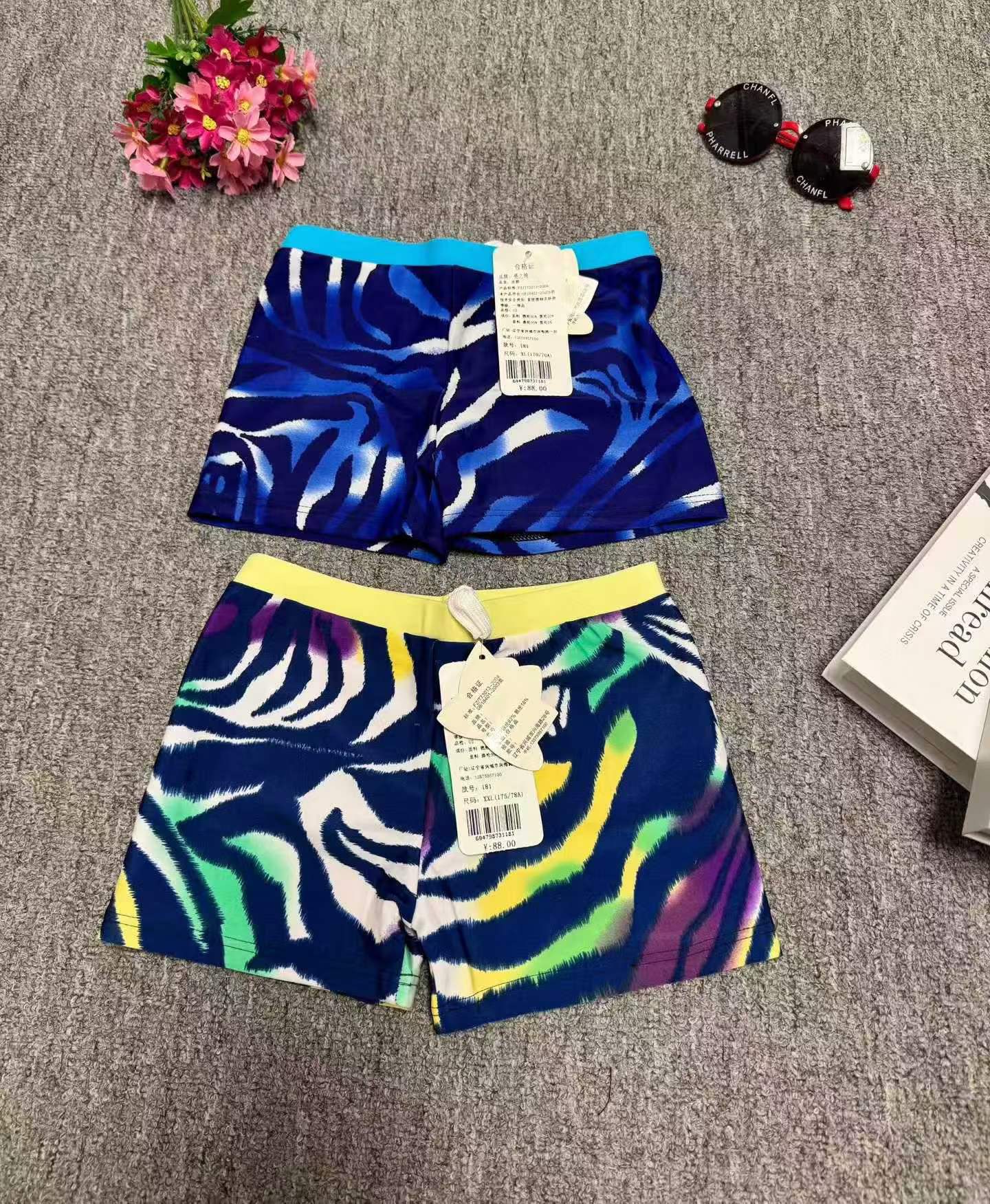 10690条动漫儿童印花泳裤平角裤中小童平角游泳裤带内网，图