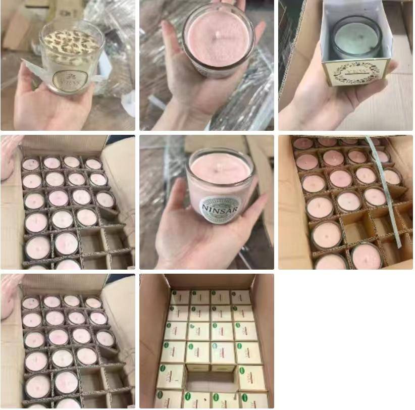 库存香薰蜡烛有10万多个，没有日期，原箱原件，90克到100
