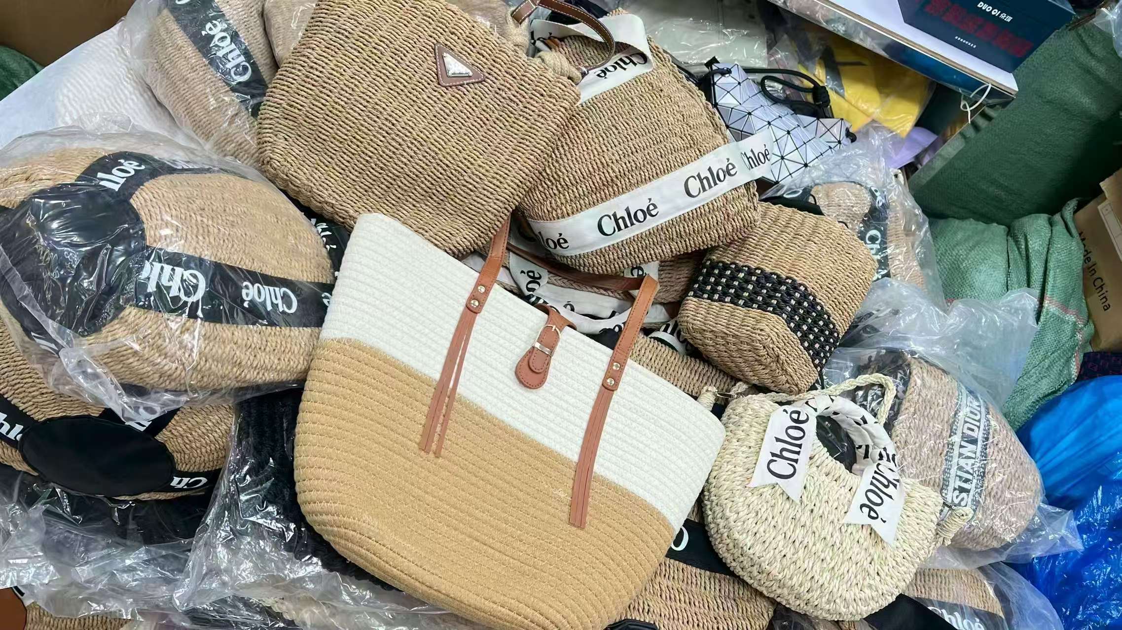 300来个杂款草编包