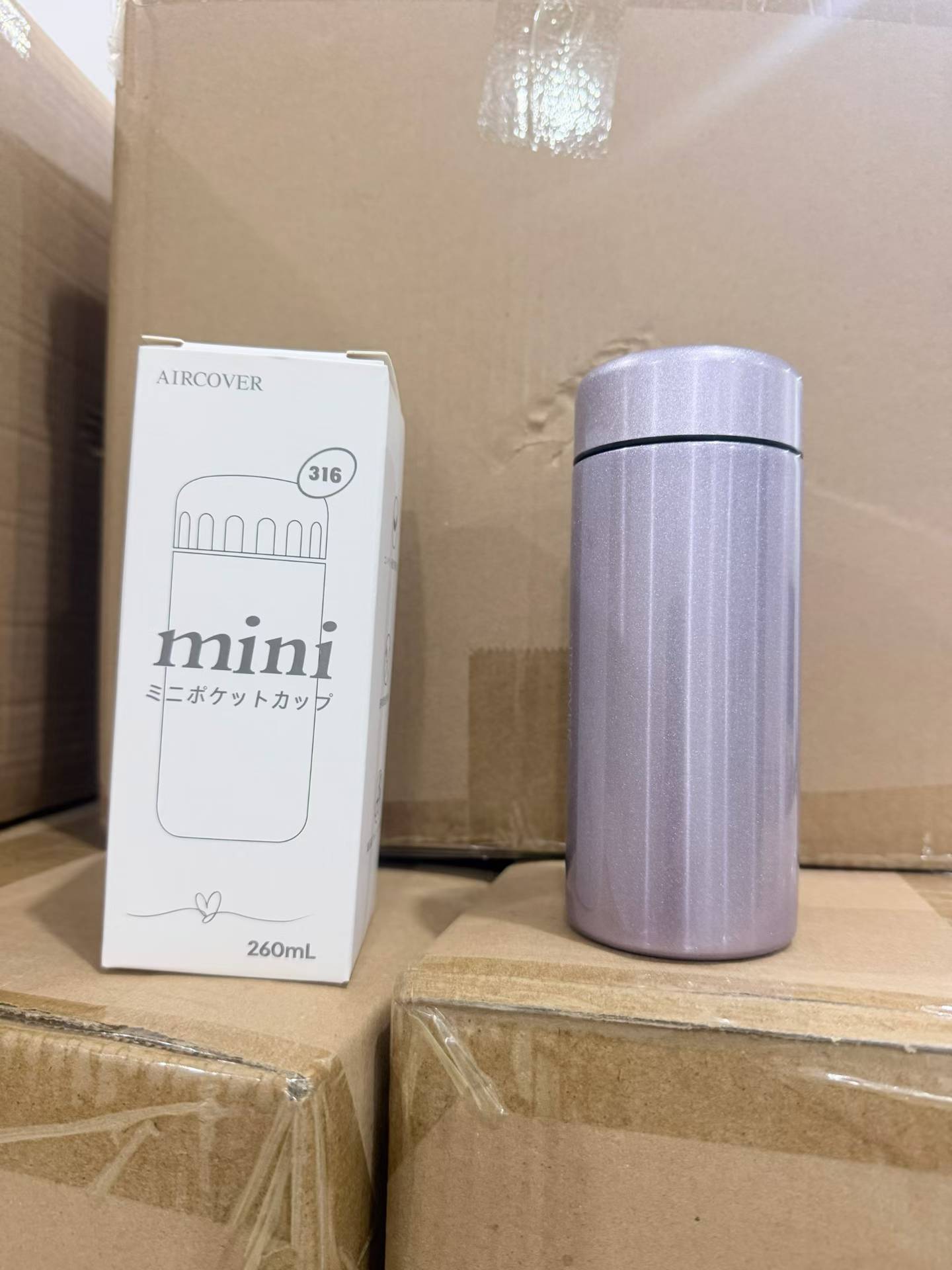 260ml保温杯316材质
一箱50pcs两个色