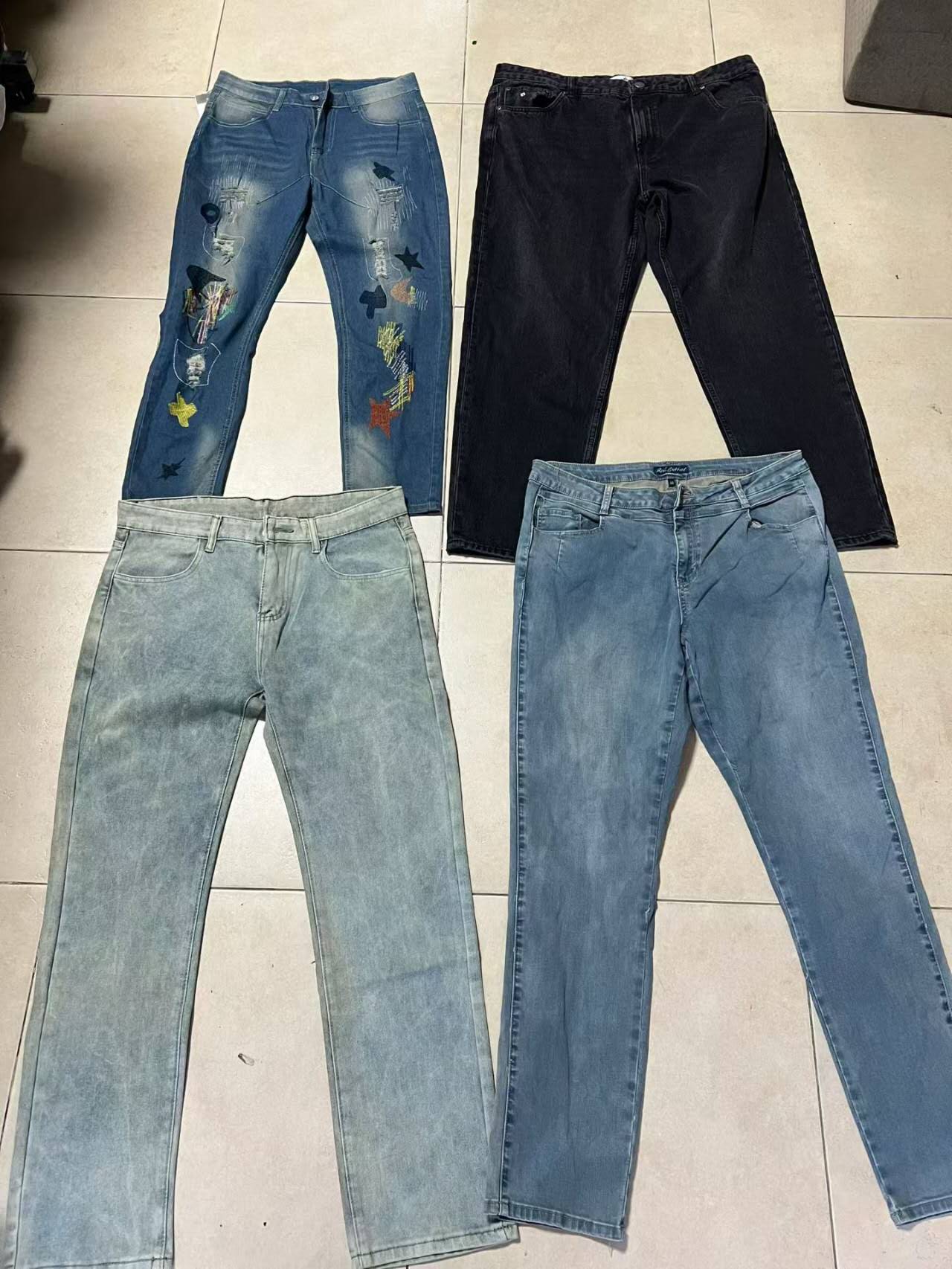 几万条男装牛仔裤，适合装柜，对路的联系